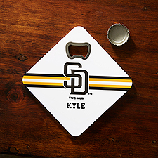 MLB San Diego Padres Personalized Bottle Opener Coaster  - 39414