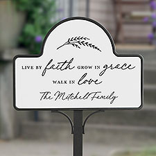 Live By Faith Personalized Magnetic Garden Sign  - 39923