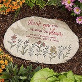 Love Blooms Here Personalized Round Garden Stone  - 40026