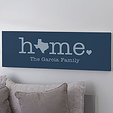 Home State Personalized Canvas Print  - 40216