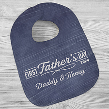 Daddys First Fathers Day Personalized Baby Bibs  - 40447