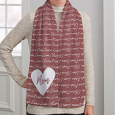 Family Heart Personalized Womens Scarf  - 40556