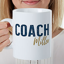 Thanks Coach Personalized 30 oz. Oversized Coffee Mug  - 40844
