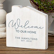 Entryway Collection Personalized House Shelf Block - 40870