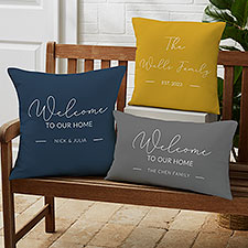 Entryway Collection Personalized Outdoor Throw Pillow - 40880