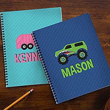 Construction  Monster Trucks Personalized Large Notebooks - Set of 2  - 41165