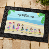 Personalized Beach Vacation Family Doormat - 4186