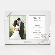 Engraved Lenox quot;True Lovequot; Wedding Double Picture Frame - 43897