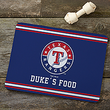 MLB Texas Rangers Personalized Pet Food Mat - 44468