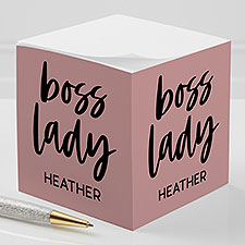 Boss Lady Personalized Paper Note Cube - 44511