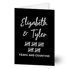 Anniversary Tally Personalized Greeting Card - 44760