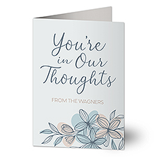 Youre In Our Thoughts Personalized Sympathy Greeting Card - 44798