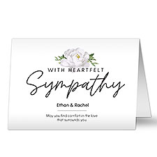 With Heartfelt Sympathy Personalized Memorial Greeting Card - 44801