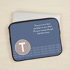 Sophisticated Quotes Personalized Laptop Sleeve  - 44859