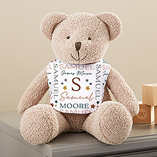 Star Struck Baby Boy Personalized Plush Teddy Bear  - 44909