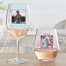 Picture Perfect Personalized Unbreakable Tritan Wine Glass  - 45105