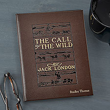 Call of the Wild Personalized Leather Bound Book  - 45380D