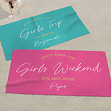 Girls Trip Personalized Beach Towel - 45620