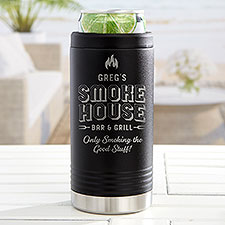 Smokehouse Personalized Stainless Insulated Slim Can Holder - 46634