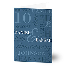 Eternal Love Personalized Anniversary Greeting Card - 47324