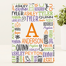 Halloween Repeating Name Personalized Story Board Plaque - 47948