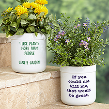 Write Your Own Personalized Outdoor Flower Pot - 48767