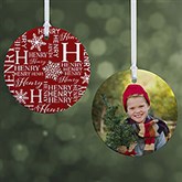 Christmas Snowflake Repeating Name Personalized Ornament - 48908