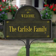 Personalized Family Welcome Yard Sign - 4919