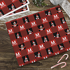 The Elf on the Shelf® Plaid Personalized Wrapping Paper - 49579