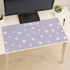 Retro Daisy Personalized Desk Mat - 49685