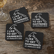 I Like To Get Hammered Personalized Coaster - 49958