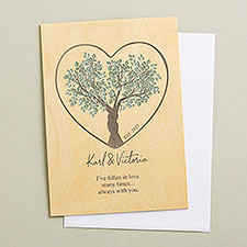 Rooted in Love Personalized Wood Greeting Card  - 50018