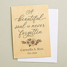 A Beautiful Soul Personalized 5x7 Wooden Greeting Card - 50022