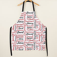 Repeating Name Heart Personalized Kitchen Apron  - 50203