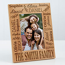 Classic Family Repeating Name Personalized Picture Frame - 50309