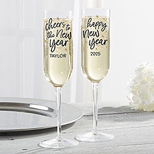 Cheers to the New Year Personalized Luigi Bormioli® Champagne Flute - 50481