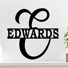 Personalized Elegant Split Letter Steel Sign - 51427D