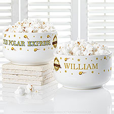 Polar Express Personalized Christmas Snack Bowl  - 51739