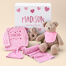 Personalized Baby Girl Gift Set - Hi Little One - 51958