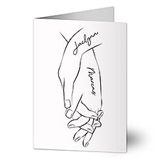 Hand in Hand Personalized Greeting Card - 52852