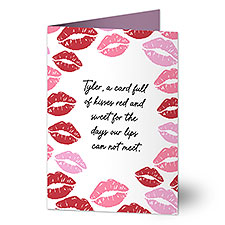 Lips of Love Personalized Romantic Greeting Card  - 52966