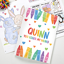 Color My Heart Personalized Coloring Activity Book  - 53412