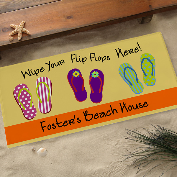 Personalized Summer Doormats - Flip Flops - 10545