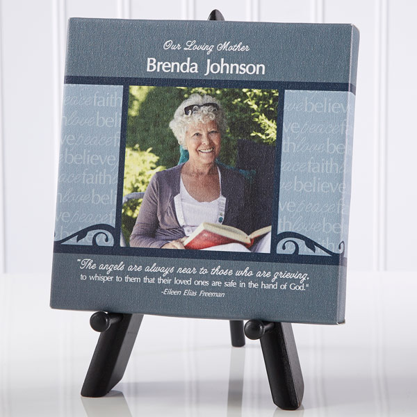 Personalized Memorial Photo Canvas Art - In God's Hands - 12647