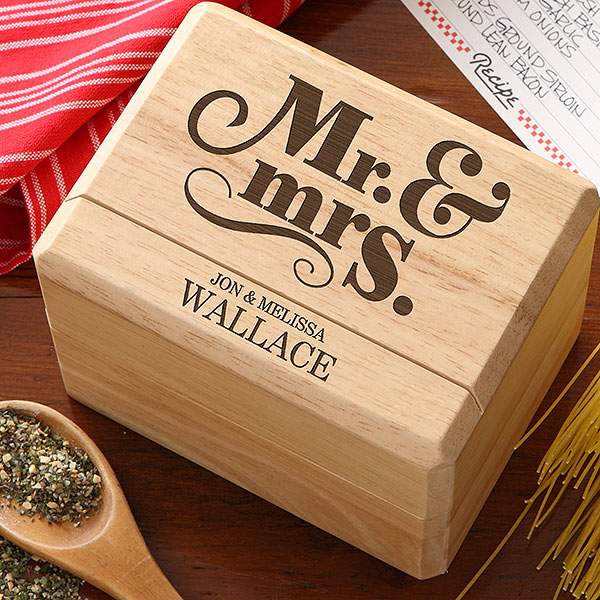 Personalized Recipe Boxes - Happy Couple - 14507