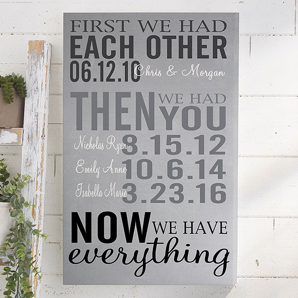 First We Had Each Other Personalized Canvas Prints - 14681