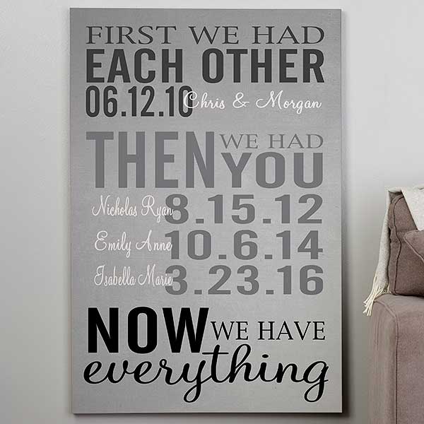 First We Had Each Other Personalized Canvas Prints - 14681