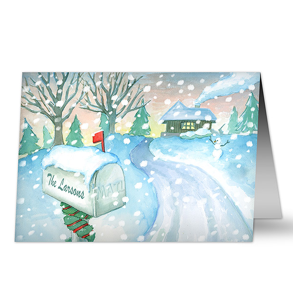 Personalized Christmas Cards - Enchanted Snow Escape - 14735