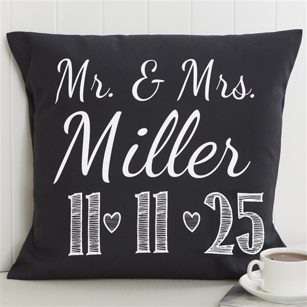 Our Wedding Date Personalized Throw Pillow - 15843