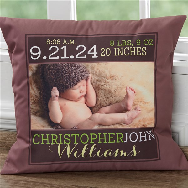 Personalized Keepsake Baby Pillow - Darling Baby Boy - 15856